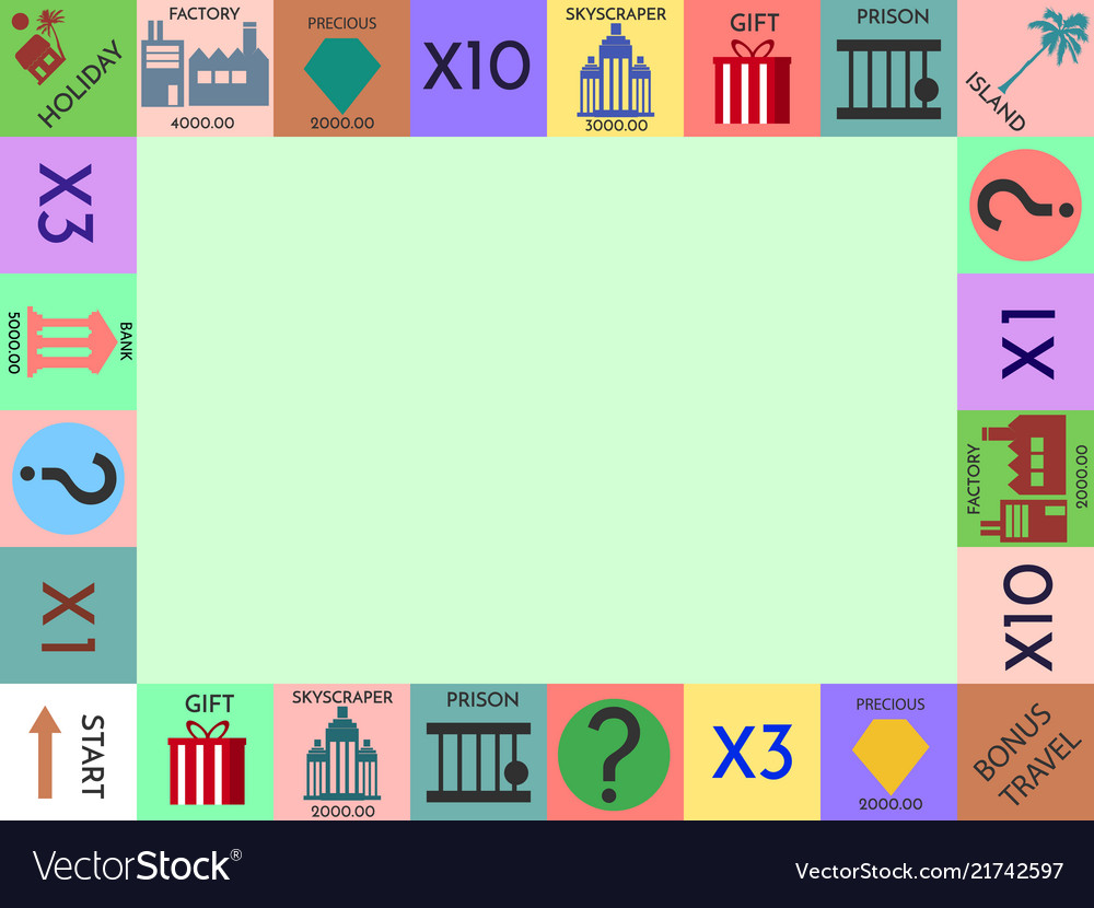 Frame monopoly board game funny Royalty Free Vector Image Frame monopoly board game funny Royalty Free Vector Image