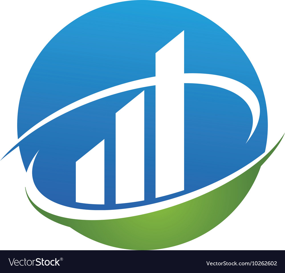 Business finance logo Royalty Free Vector Image