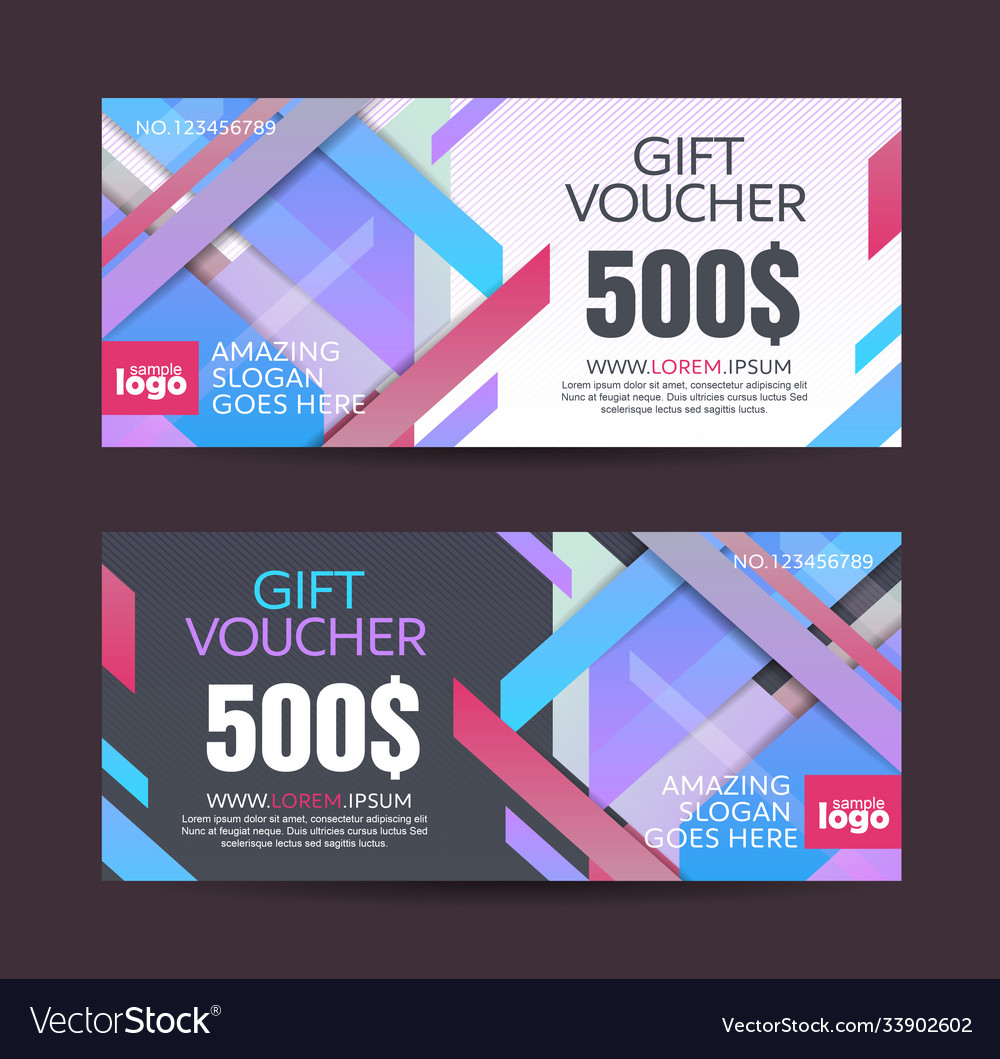 Gift voucher 244 Royalty Free Vector Image - VectorStock