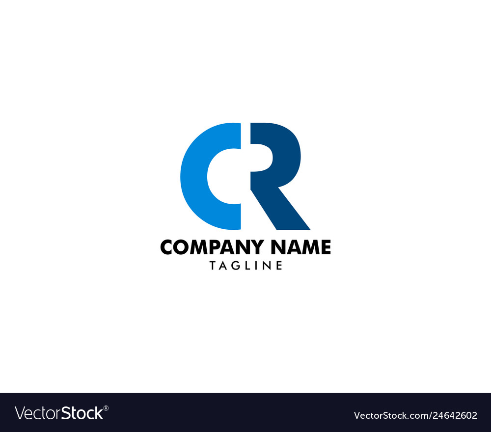 Initial letter cr logo template design Royalty Free Vector