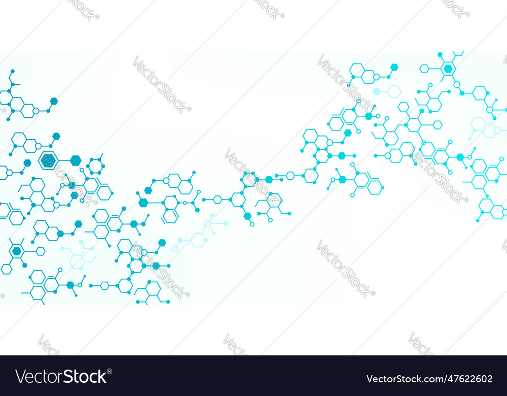 Molecule structure background molecular pattern Vector Image