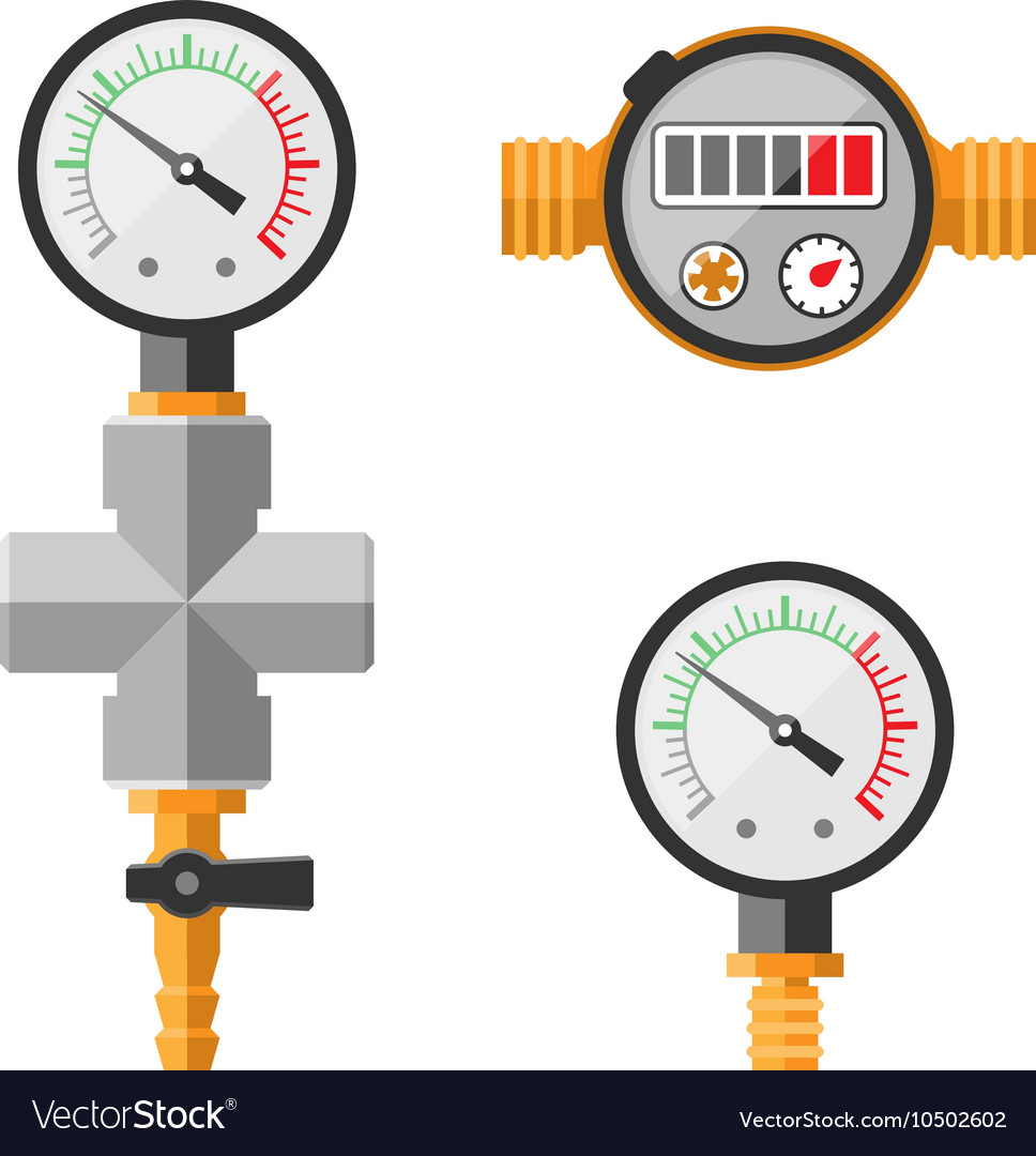 Pressure sensor manometer isolated Royalty Free Vector Image