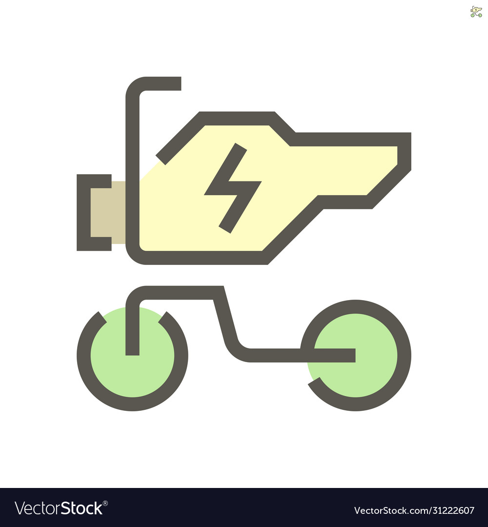 Electric motorcycle icon design 48x48 pixel