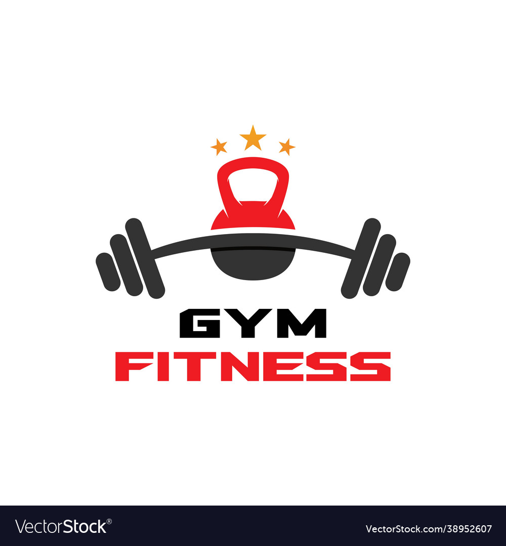 Gym fitness health people logo image Royalty Free Vector