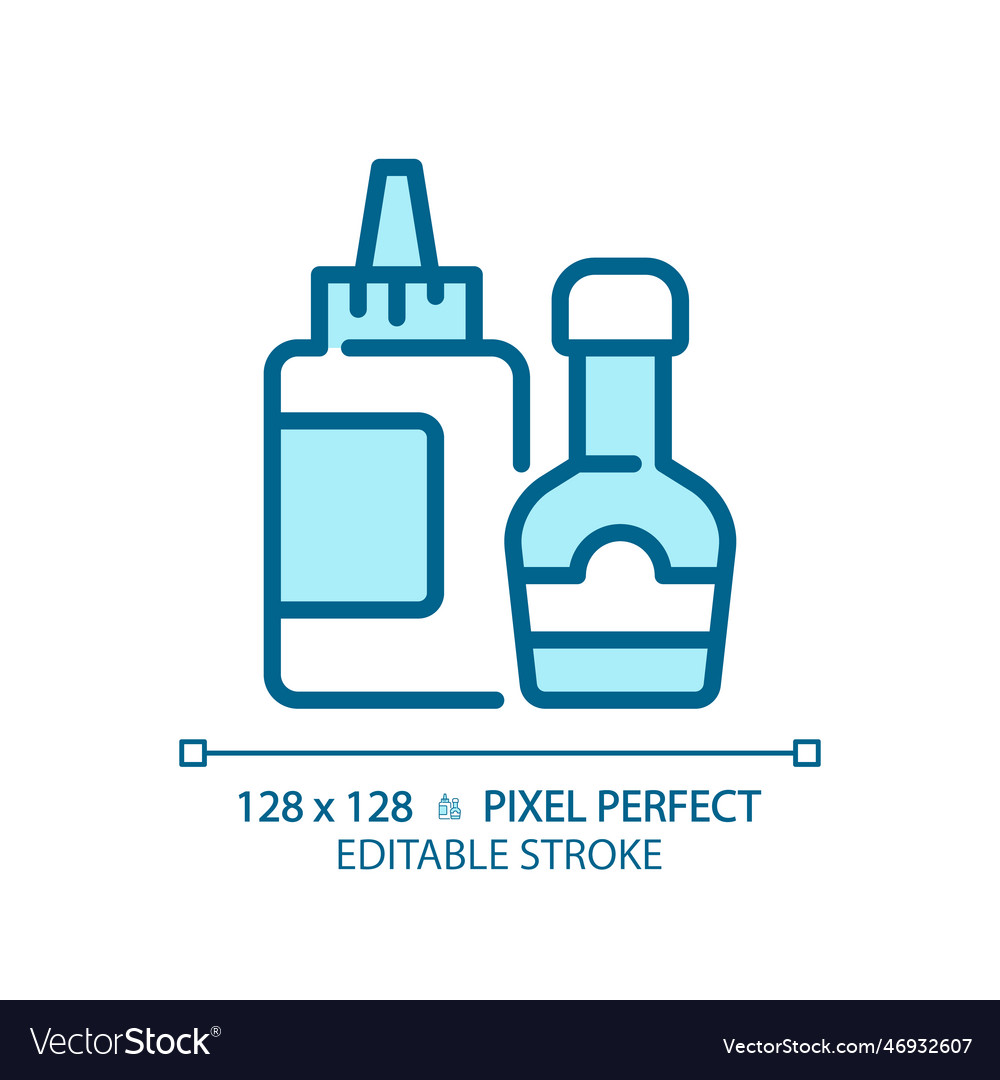 Sauce pixel perfect blue rgb color icon Royalty Free Vector