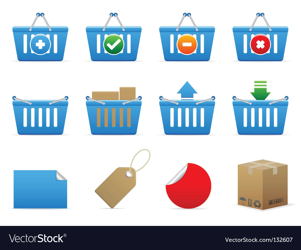 Shopping icons set