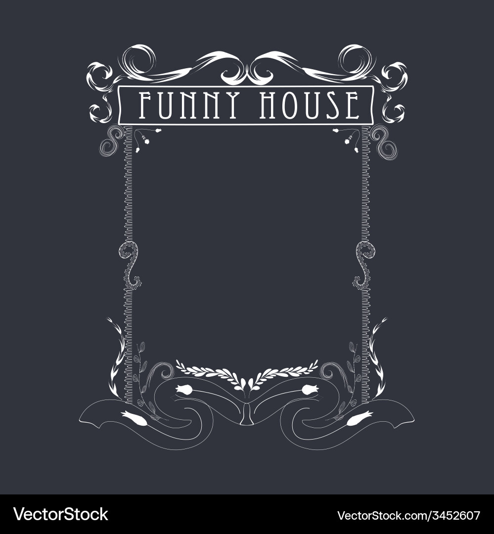 Vintage frames scroll elements and floral Vector Image