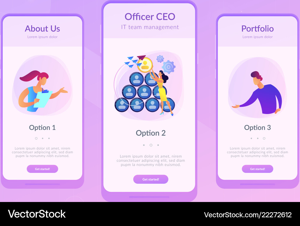 Ceo it app interface template Royalty Free Vector Image