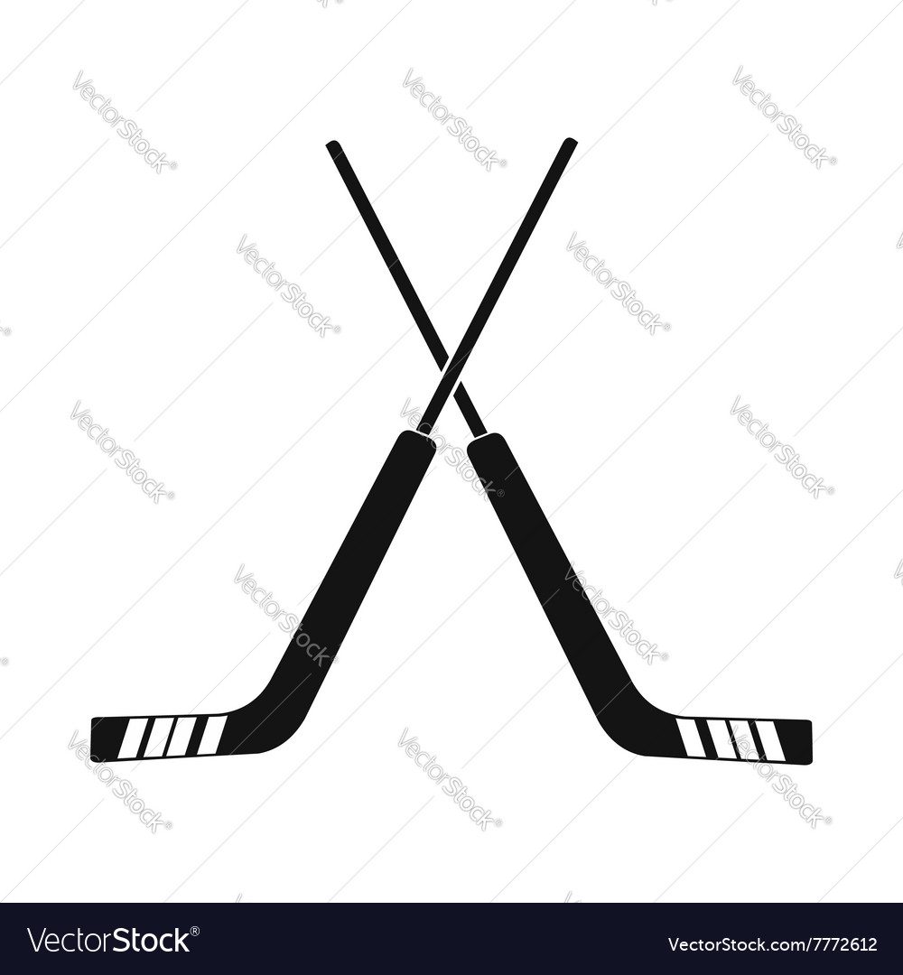 Hockey icon simple style Royalty Free Vector Image