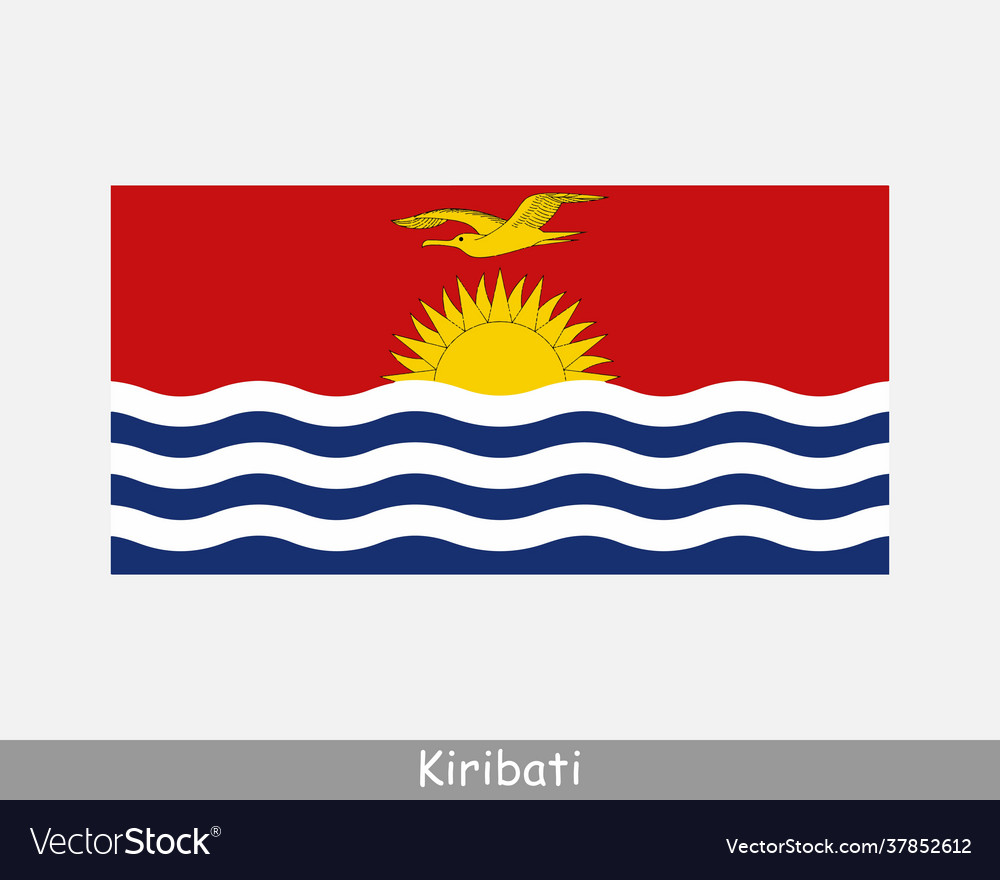 Kiribati national country flag banner icon Vector Image