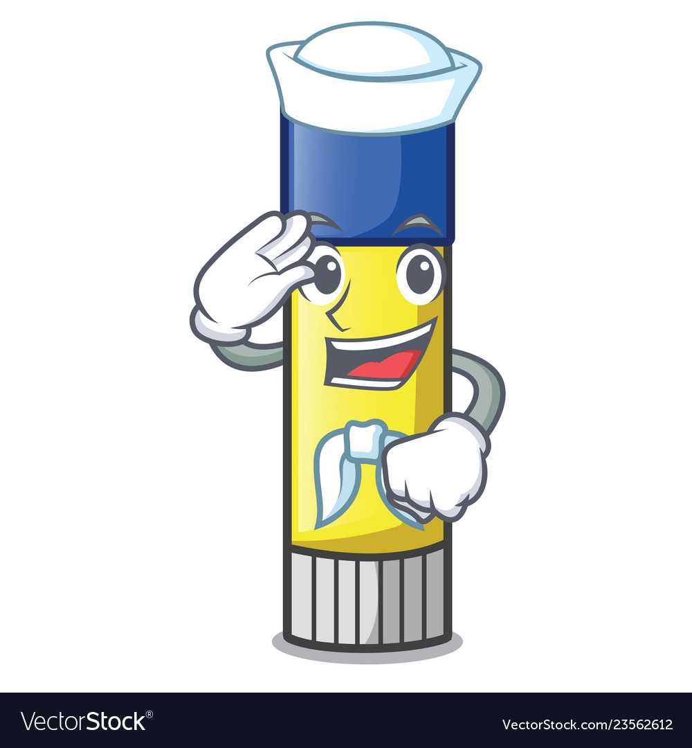 Sailor glue stick in cartoon shape Royalty Free Vector Image