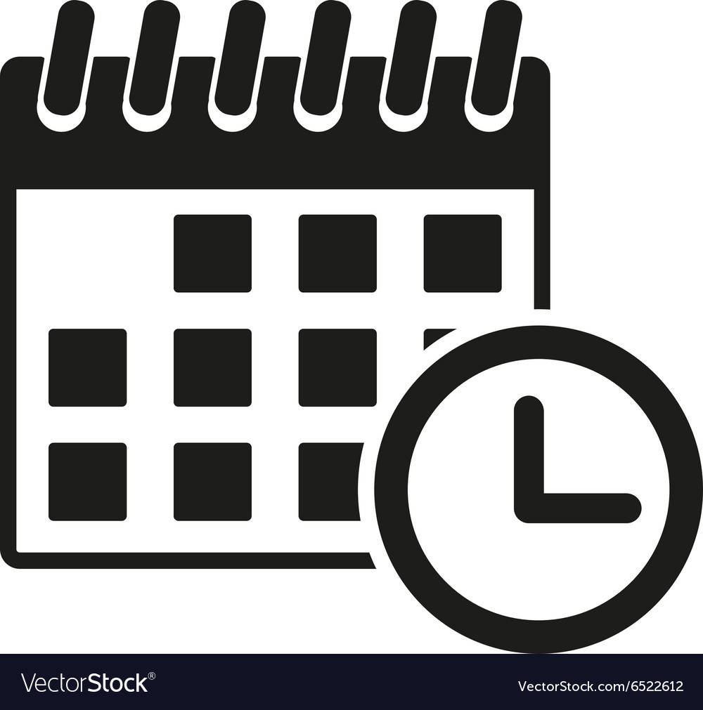 The calendar icon Reminder and event time symbol Vector Image