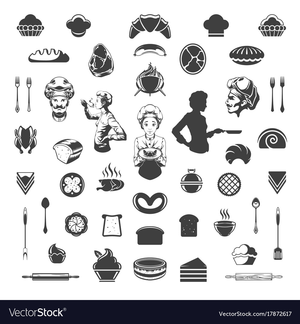 Food design elements Royalty Free Vector Image