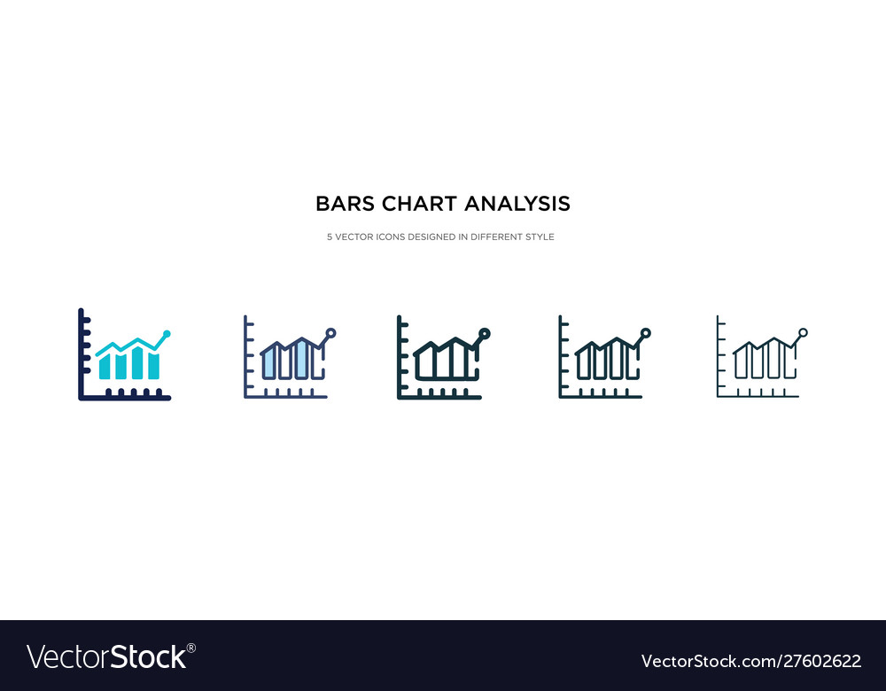 Bars Diagramm-Analyse-Symbol in verschiedenen Stil zwei