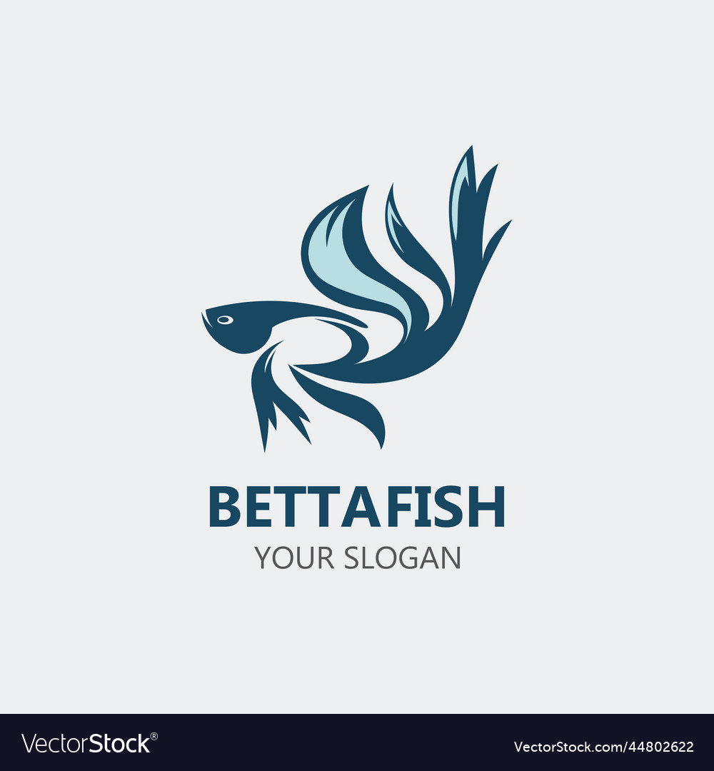 Betta fish modern logo style design image Vector Image