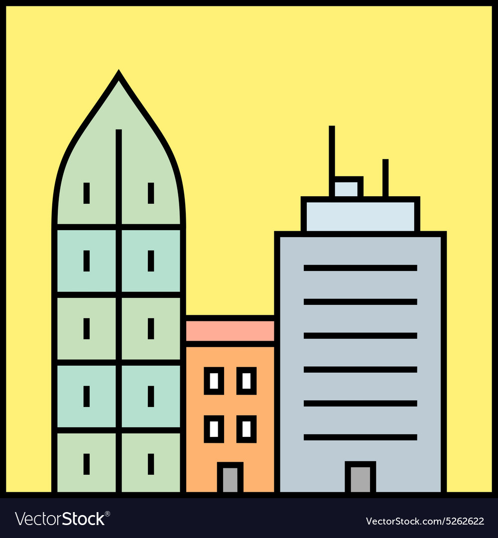 Cityscape icon Royalty Free Vector Image - VectorStock