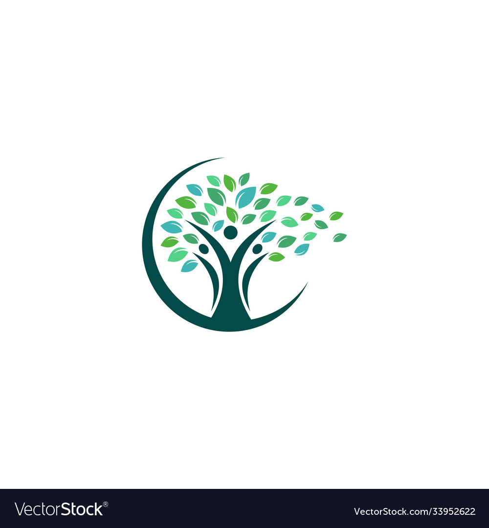 Family tree logo template icon design Royalty Free Vector