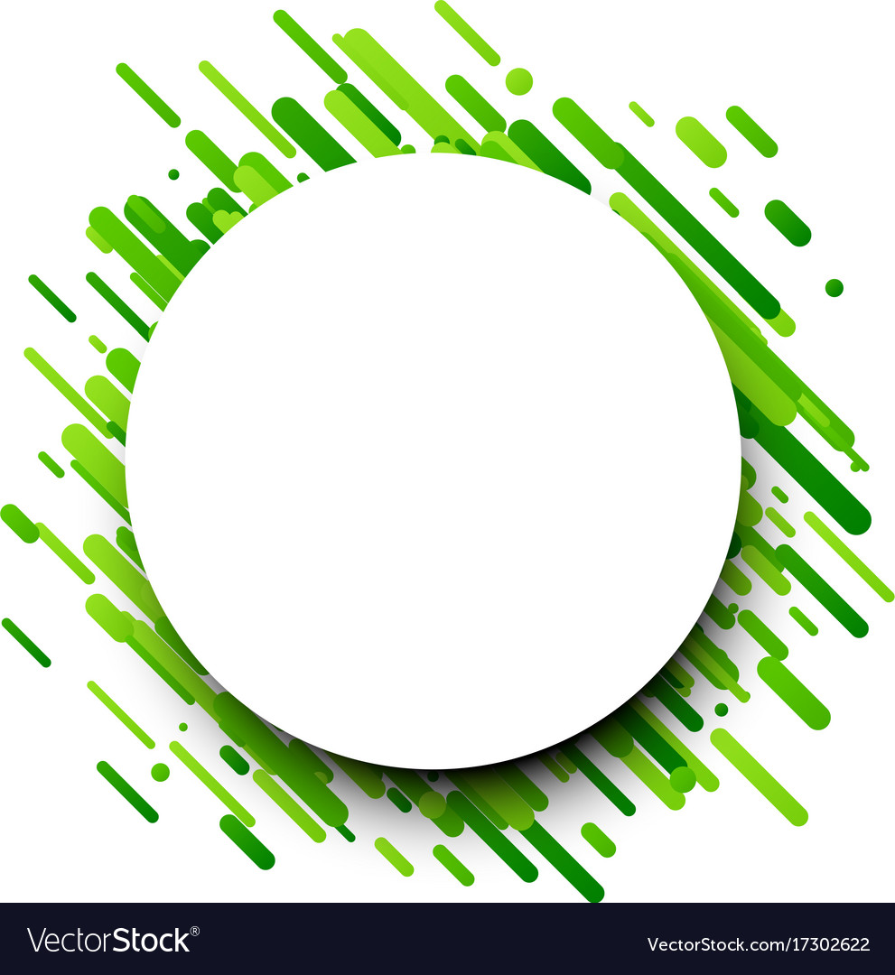 Green round background on white Royalty Free Vector Image