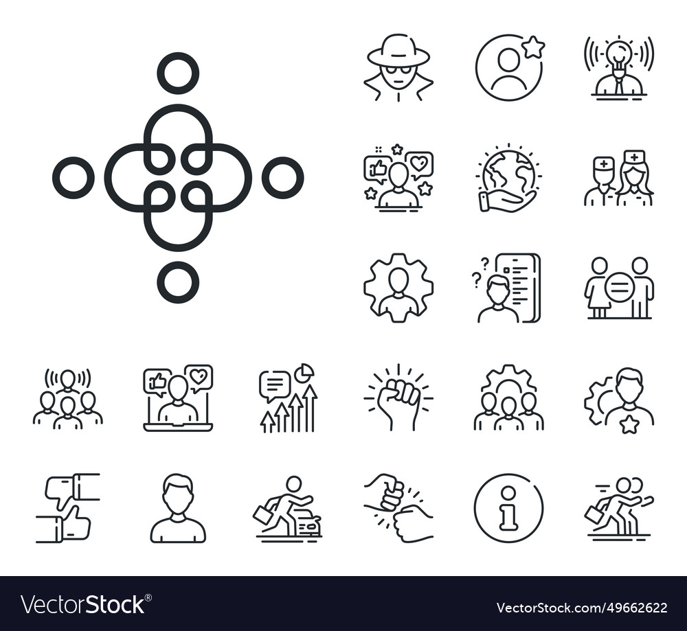 Inclusion line icon equity culture sign Royalty Free Vector