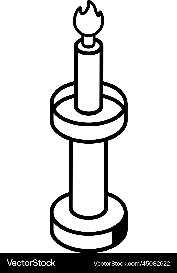 Latest linear icon of fire rig isometric style Vector Image