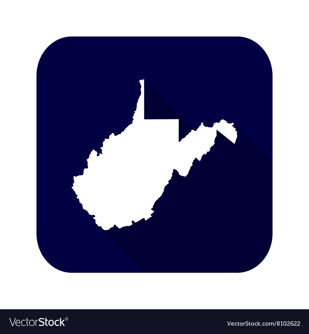 Map of the us state west virginia Royalty Free Vector Image