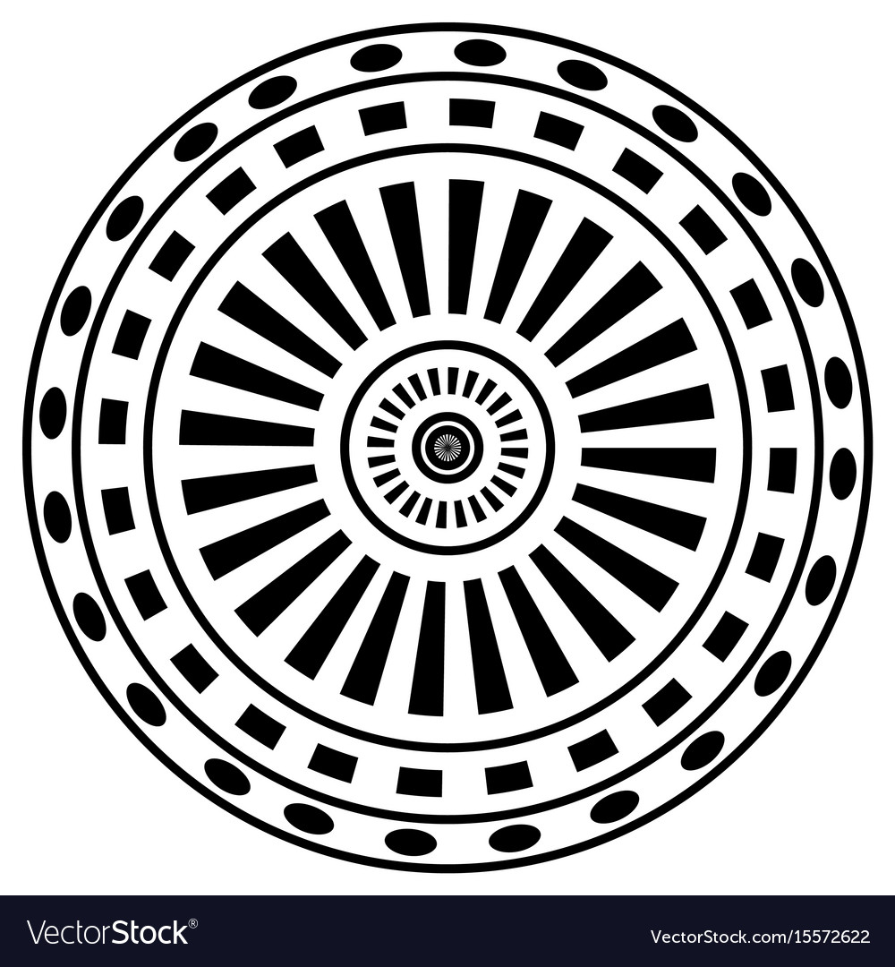 Round ornament pattern mandala Royalty Free Vector Image