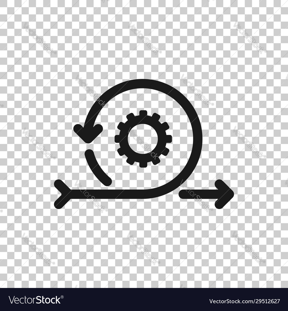Agile icon in flat style flexible on white Vector Image