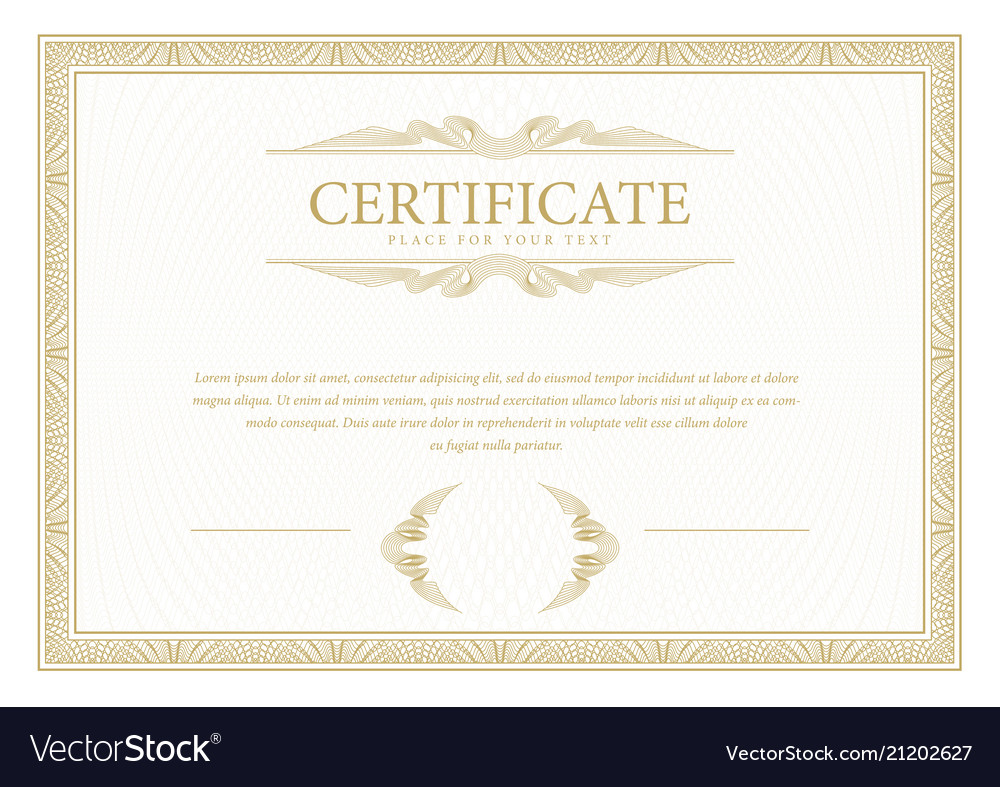 Certificate template diploma currency border Vector Image