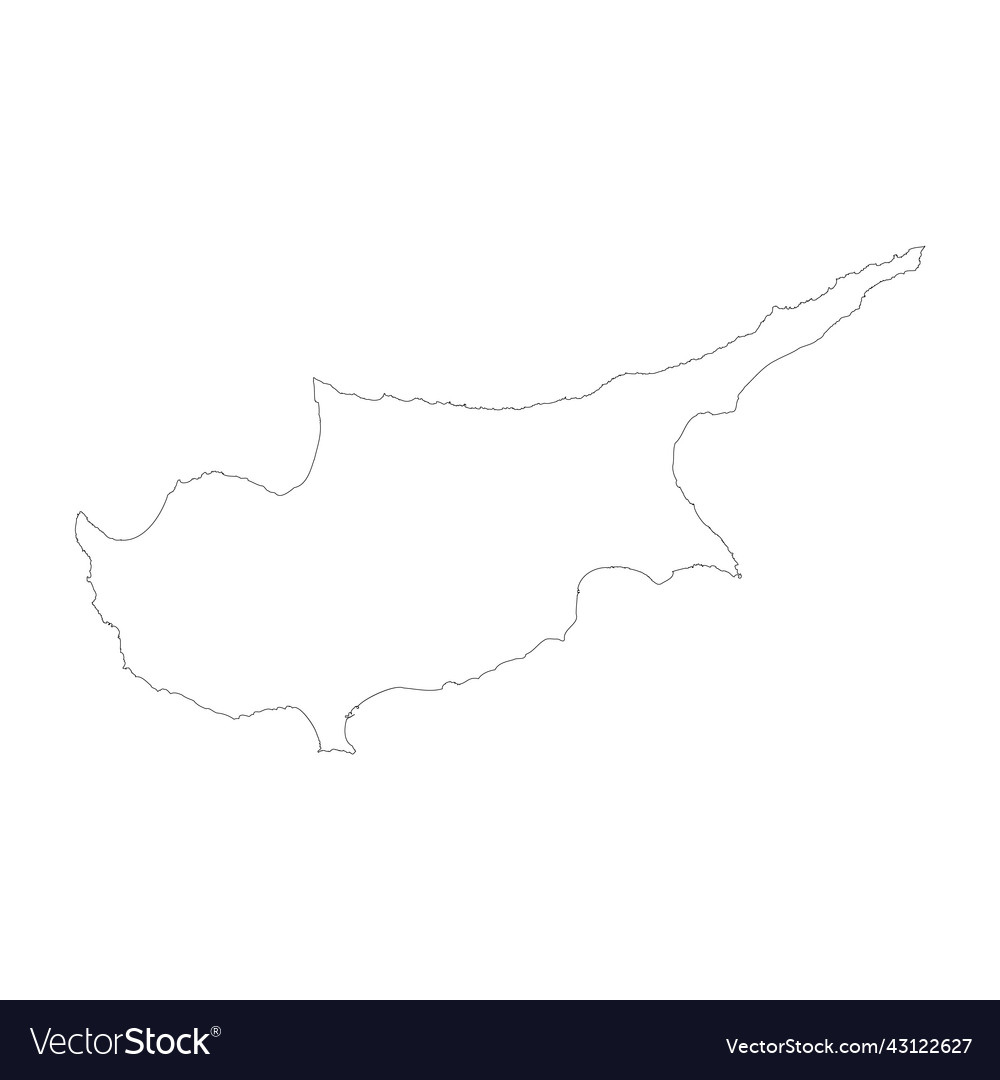 Cyprus country map outline