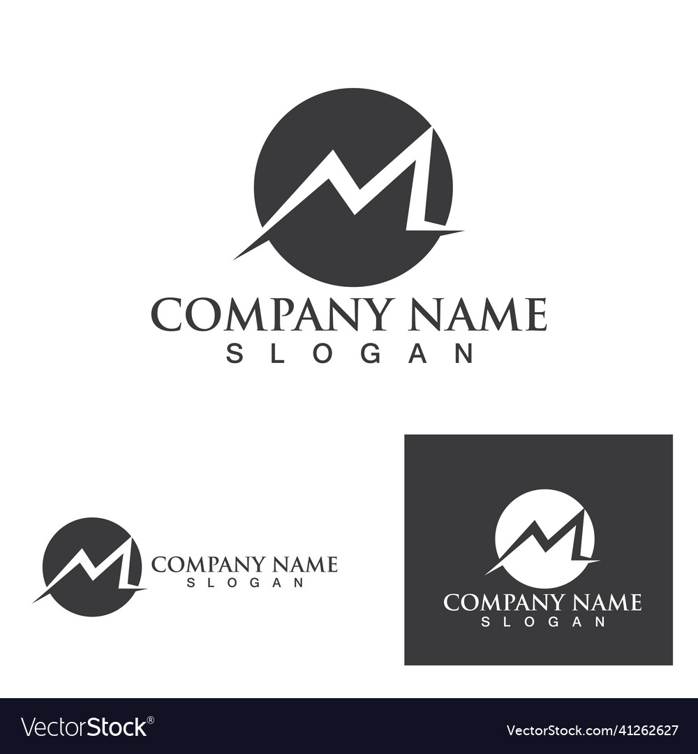 Mountain and wave logo landscape icons template Vector Image