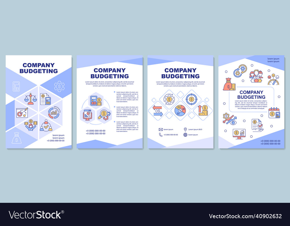 Company Budgeting Brochure Template Royalty Free Vector 7397