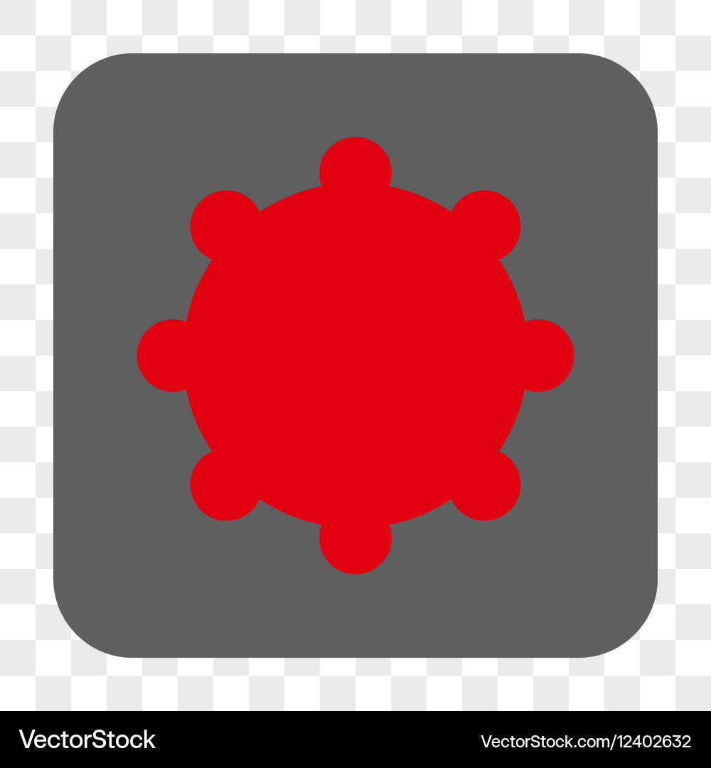 Gear rounded square button Royalty Free Vector Image