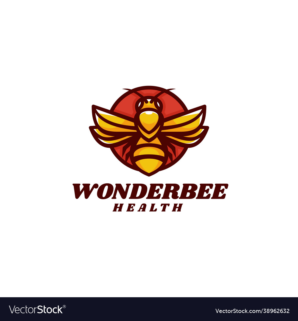 Logo bee simple mascot style