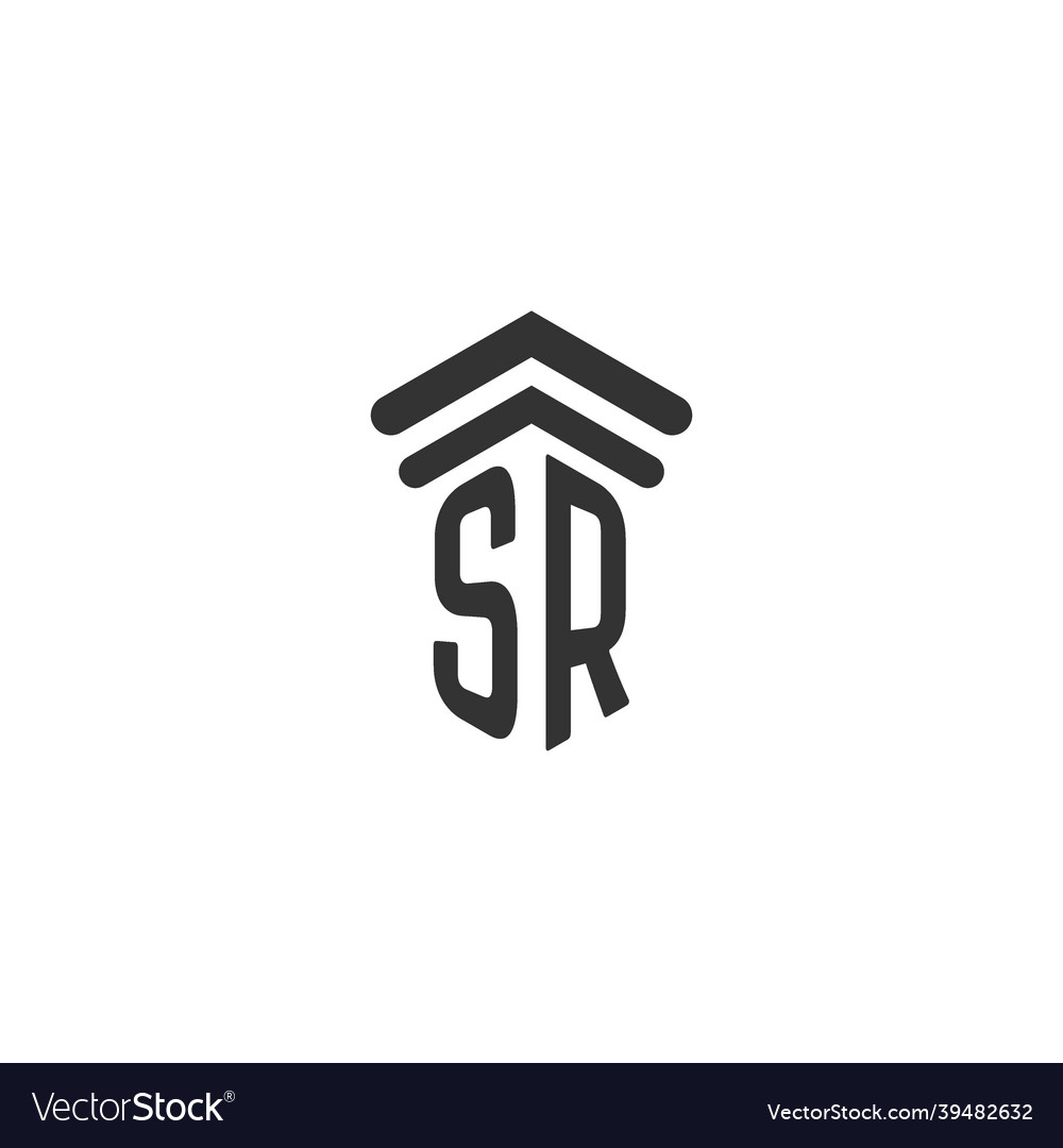 Sr Initial für juristisches Firmenlogo Design