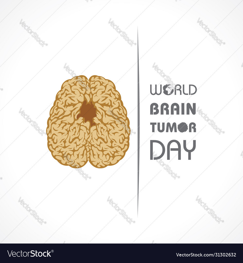 World Brain Tumor Day 8th June Suitable Vector Image