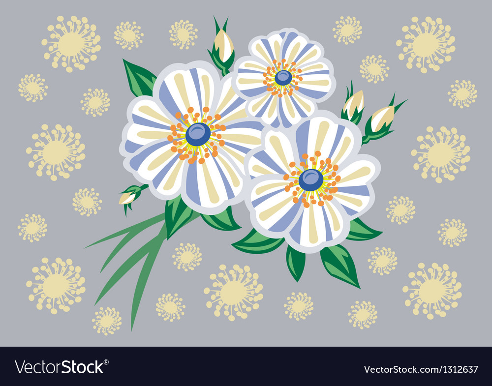 Abstract flowers with background