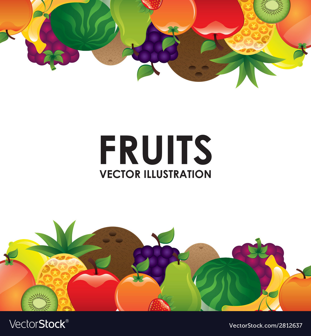 Fruits design over white background Royalty Free Vector