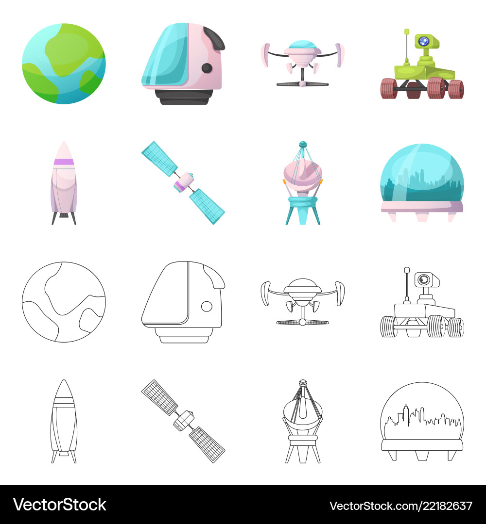 Mars and space sign Royalty Free Vector Image - VectorStock