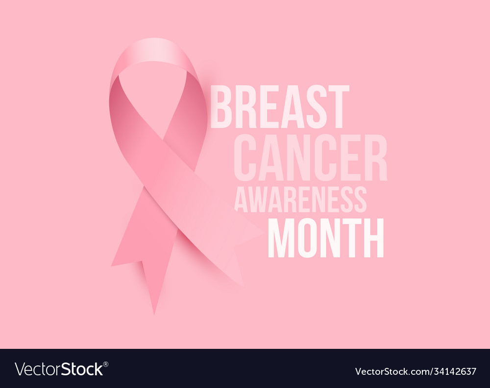 Pink silky ribbon for breast cancer awarene Vector Image