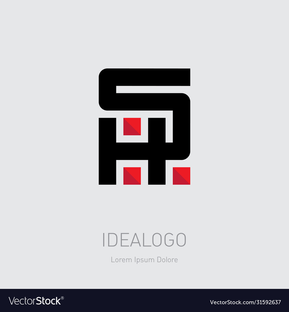 S and h - initials or logo sh - monogram Vector Image