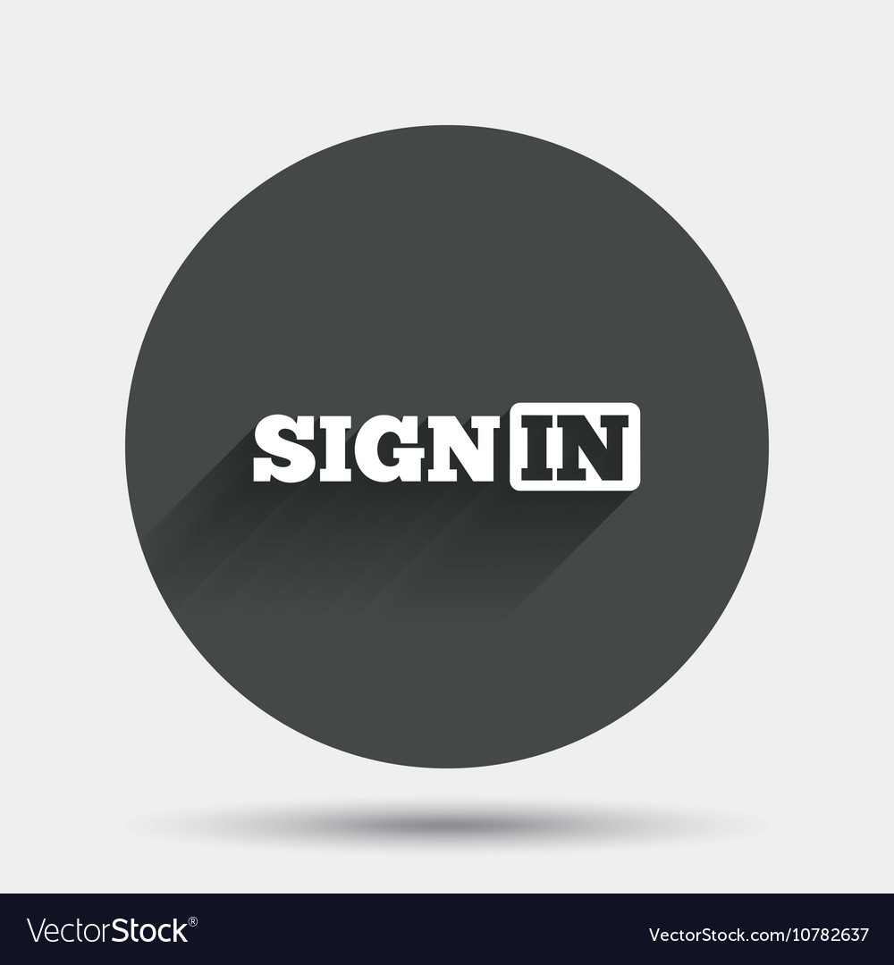 Sign in icon join symbol Royalty Free Vector Image