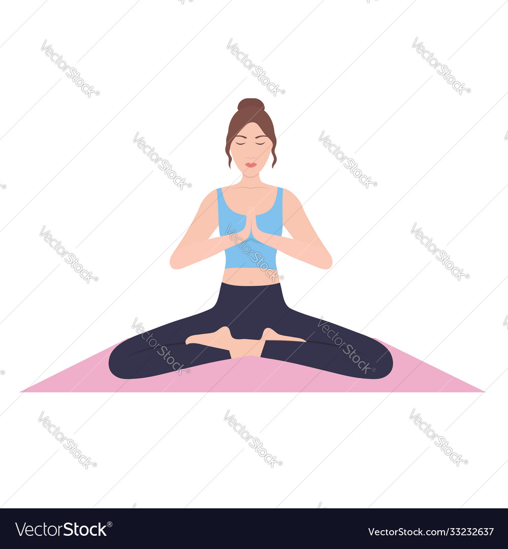 Young woman performing physical exercises bundle Vector Image