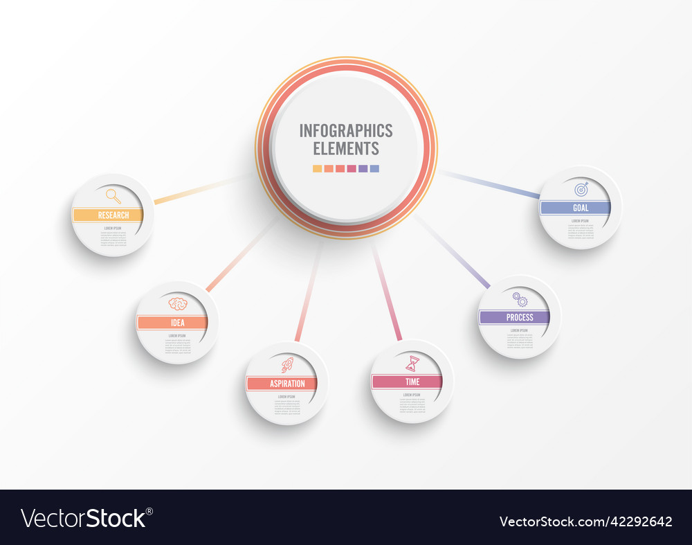 Abstract elements of graph infographic template Vector Image