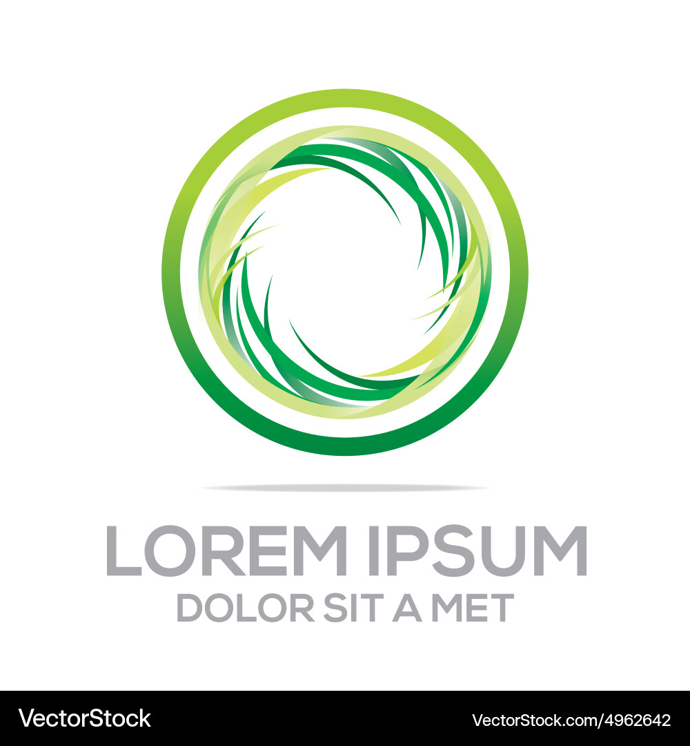 Circle shape leaf Royalty Free Vector Image - VectorStock