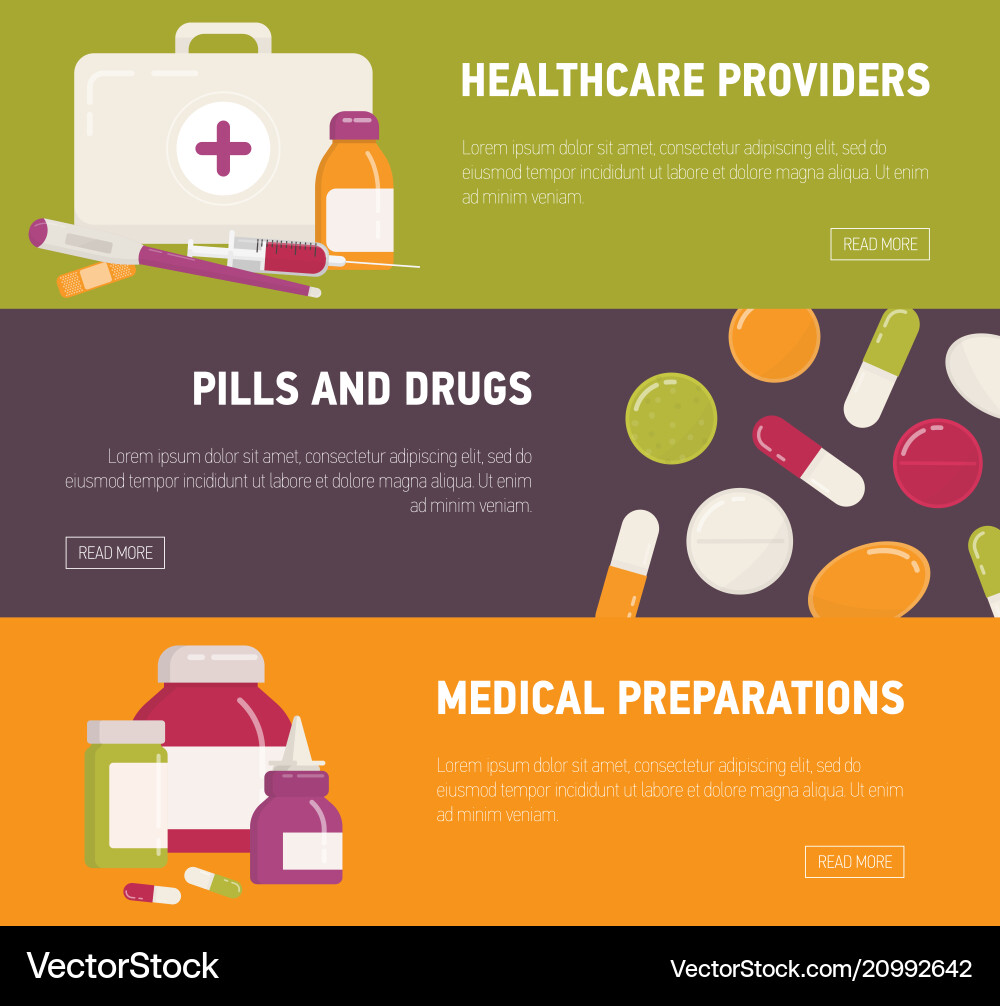 Collection Of Horizontal Web Banner Templates With