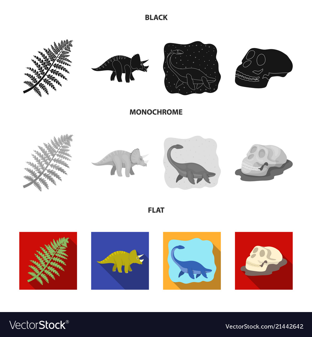 Sea dinosaurtriceratops prehistoric plant human