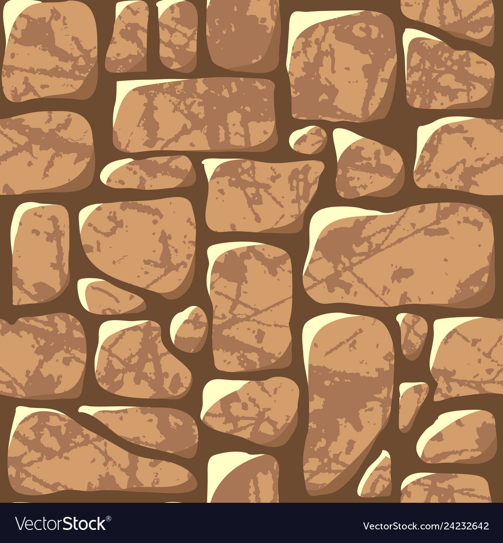 Seamless pattern cobblestone pavement