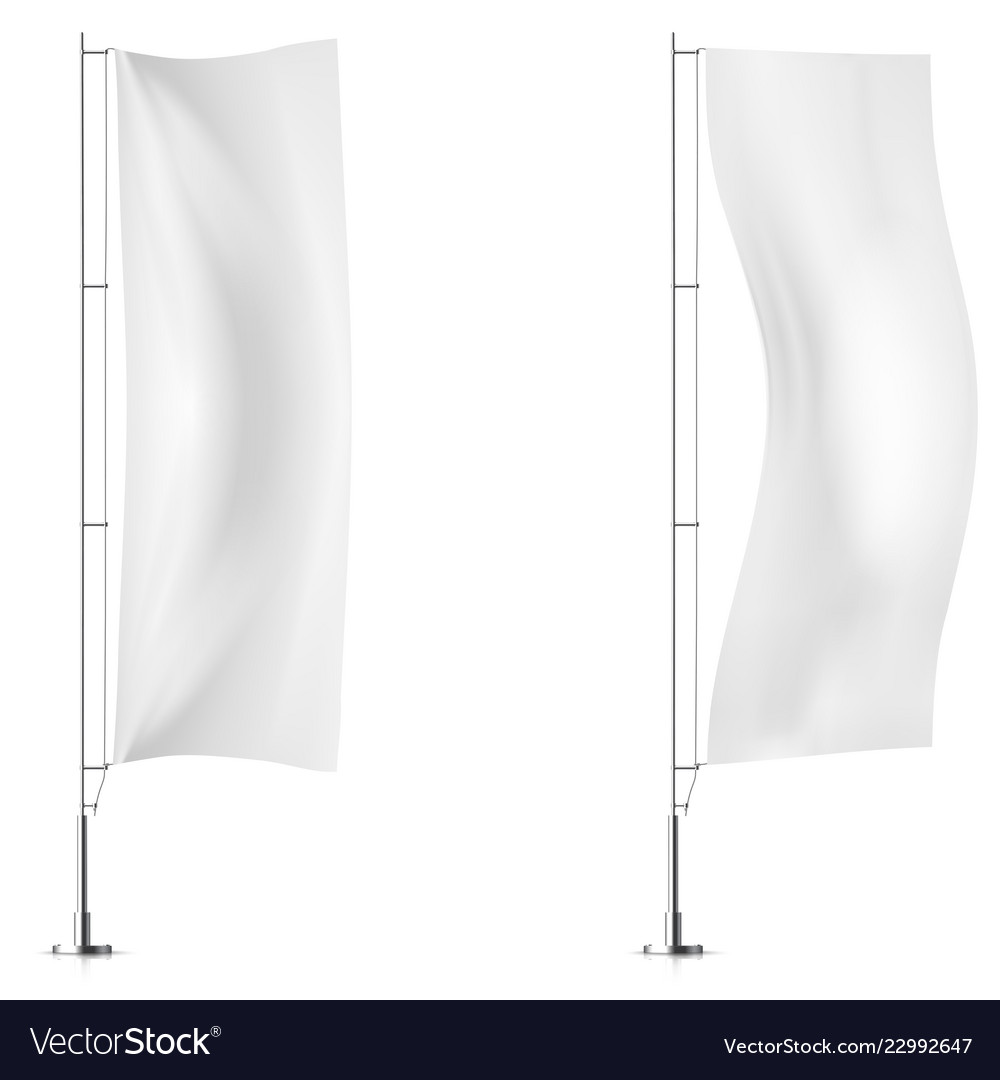 Banner flag templates banner flag mockups set Vector Image