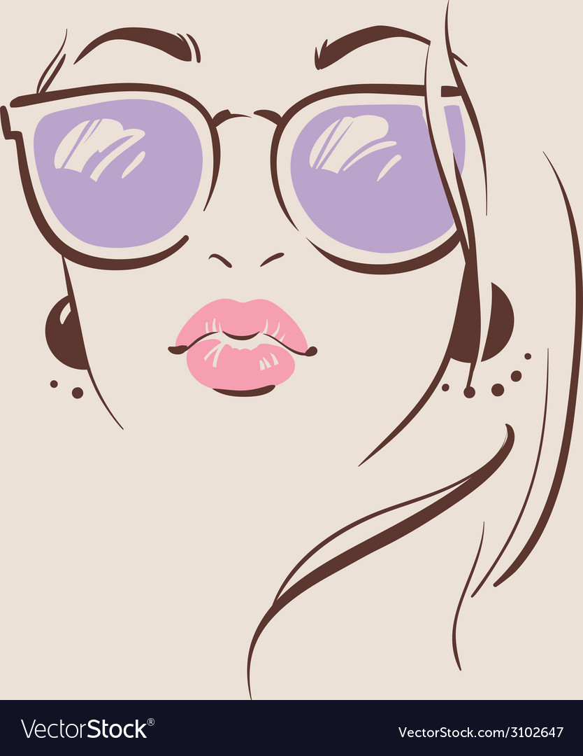 Side View of Woman in Glasses. Beautiful Illustration Picture Stock  Illustration - Illustration of quality, creative: 278502817