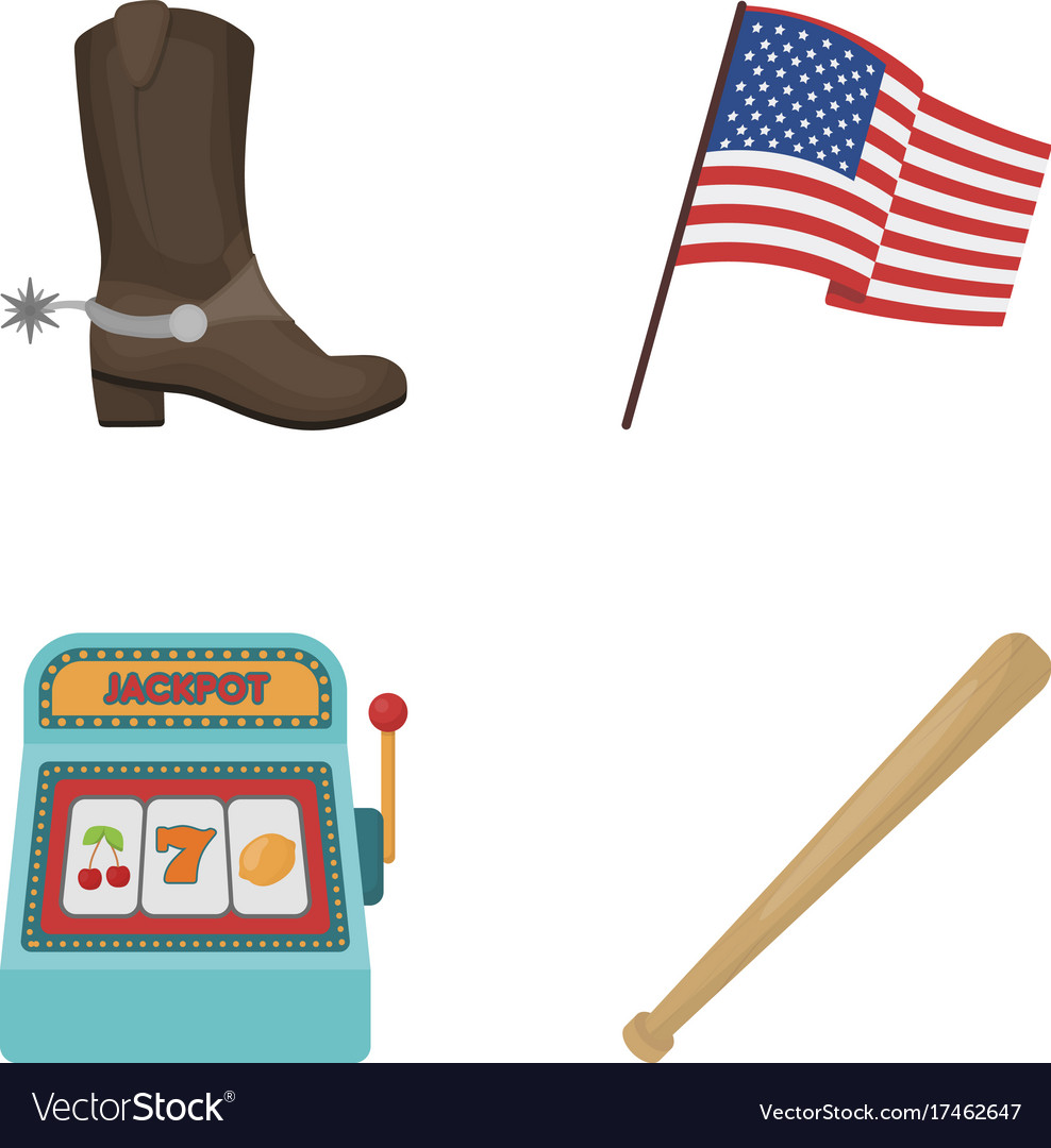 Cowboy boots national flag slot machine